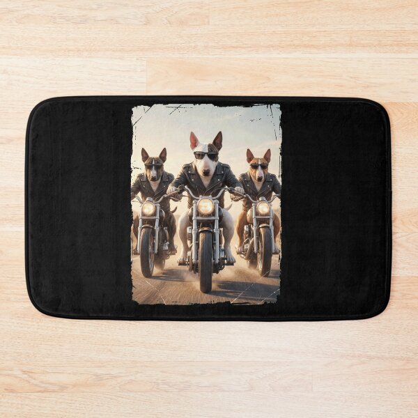 Item preview, Funny Bull Terrier Motorcycle Meme Dog Lover designed and sold by DoodleTortle.