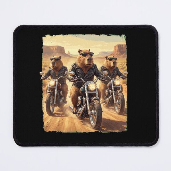 Item preview, Funny Capybara Motorcycle Meme Animal Lover designed and sold by DoodleTortle.