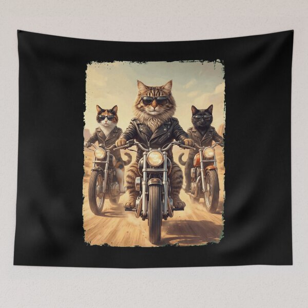 Item preview, Funny Cat Motorcycle Meme Animal Lover designed and sold by DoodleTortle.