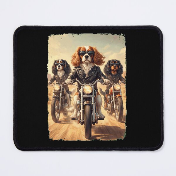 Item preview, Funny Cavalier King Charles Spaniel Motorcycle Meme Dog Lover designed and sold by DoodleTortle.
