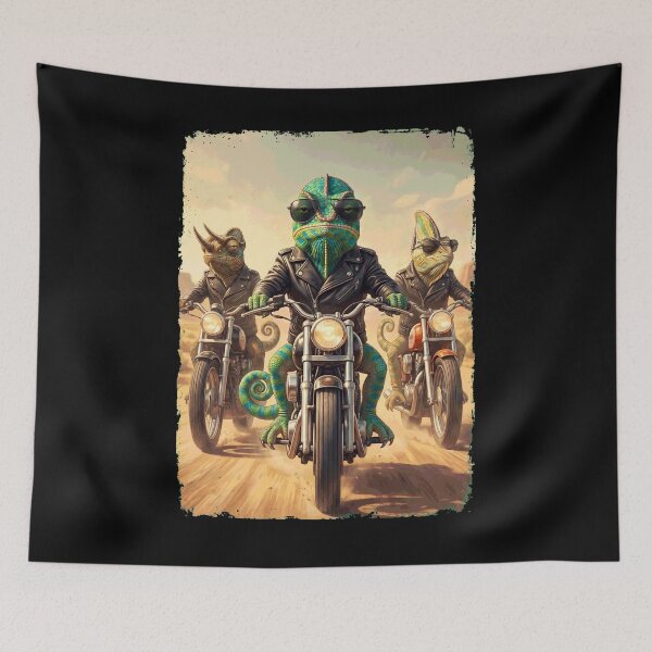 Item preview, Funny Chameleon Motorcycle Meme Animal Lover designed and sold by DoodleTortle.