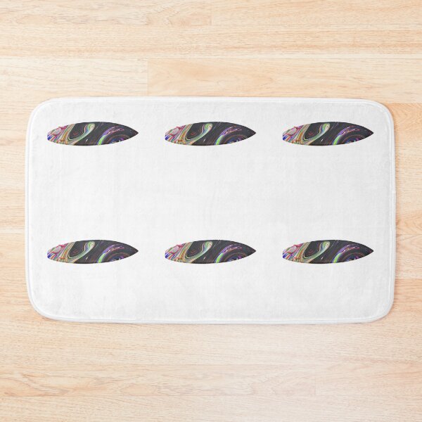 Item preview, Surfboard - 70's Vibes - Black Swirls  designed and sold by Naked Drop.