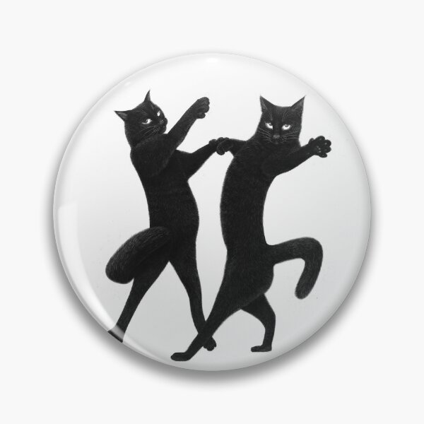 Item preview, Dancing black cats designed and sold by Valeriya Korenkova Kodamorkovkart.