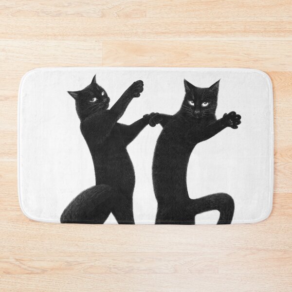 Item preview, Dancing black cats designed and sold by Valeriya Korenkova Kodamorkovkart.