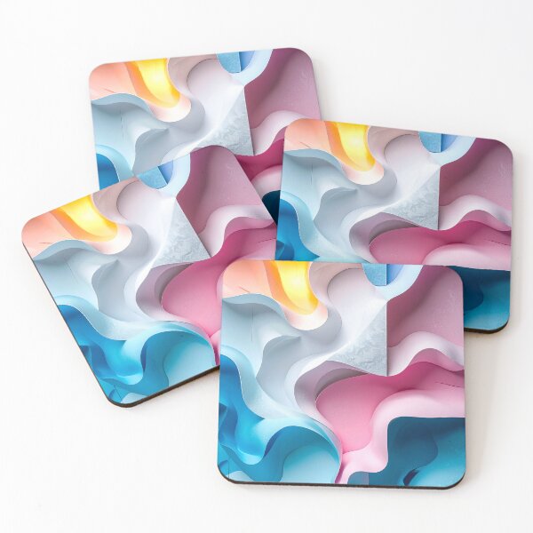 Item preview, Soft Paper Waves – Pastel Abstract Organic Flow designed and sold by NizuCaCi.
