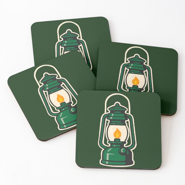 Item preview, Vintage Green Camping Lantern Design designed and sold by Vileprint.