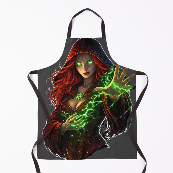 Item preview, Neon Witch Glowing Eyes Dark Magic Art designed and sold by KnitOfShadoF.
