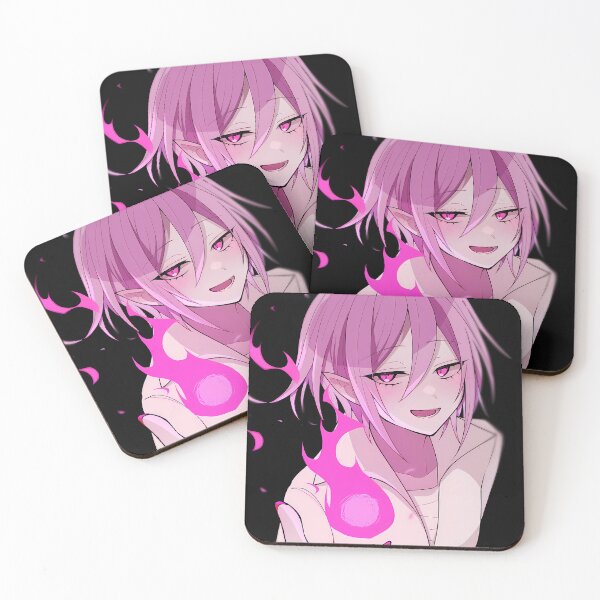 Item preview, Alice Asmodeus Iruma Kun Pink Flame Minimal Demon Smile designed and sold by 108Recordings.