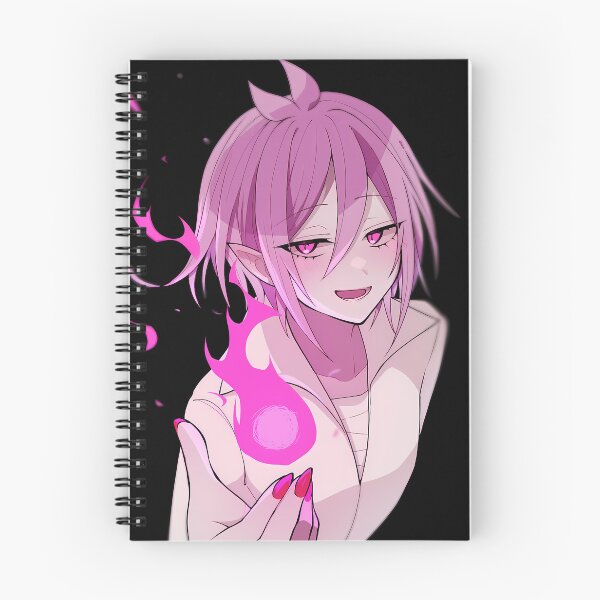 Item preview, Alice Asmodeus Iruma Kun Pink Flame Minimal Demon Smile designed and sold by 108Recordings.