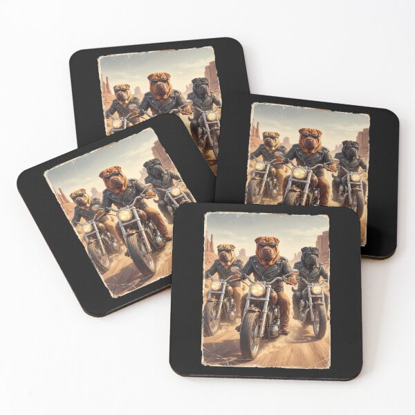 Item preview, Funny Chinese Shar Pei Motorcycle Meme Dog Lover designed and sold by DoodleTortle.