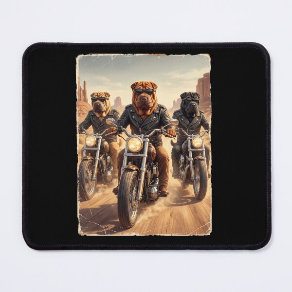 Item preview, Funny Chinese Shar Pei Motorcycle Meme Dog Lover designed and sold by DoodleTortle.