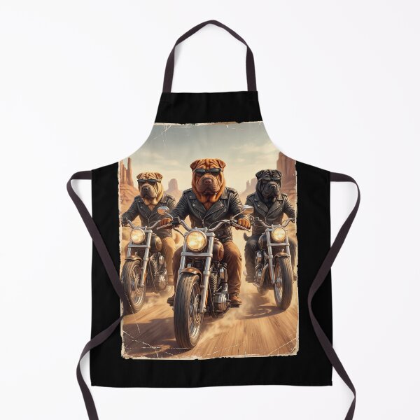 Item preview, Funny Chinese Shar Pei Motorcycle Meme Dog Lover designed and sold by DoodleTortle.