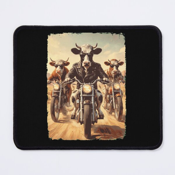 Item preview, Funny Cow Motorcycle Meme Animal Lover designed and sold by DoodleTortle.