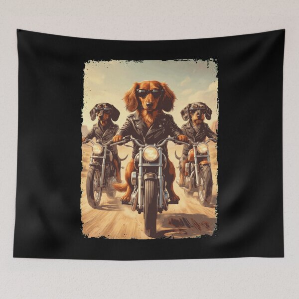 Item preview, Funny Dachshund Motorcycle Meme Dog Lover designed and sold by DoodleTortle.