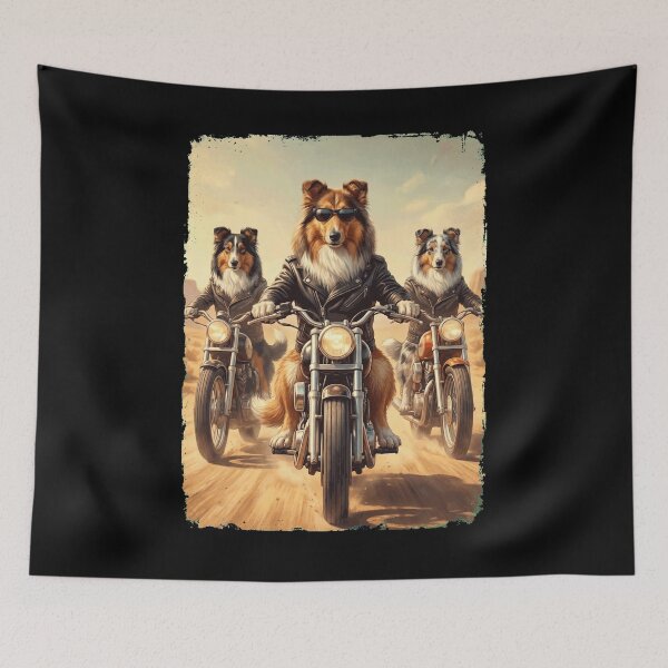 Item preview, Funny Collie Motorcycle Meme Dog Lover designed and sold by DoodleTortle.