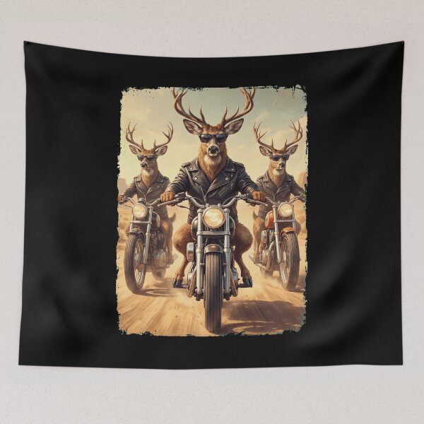 Item preview, Funny Deer Motorcycle Meme Animal Lover designed and sold by DoodleTortle.