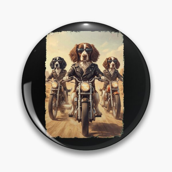 Item preview, Funny English Springer Spaniel Motorcycle Meme Dog Lover designed and sold by DoodleTortle.