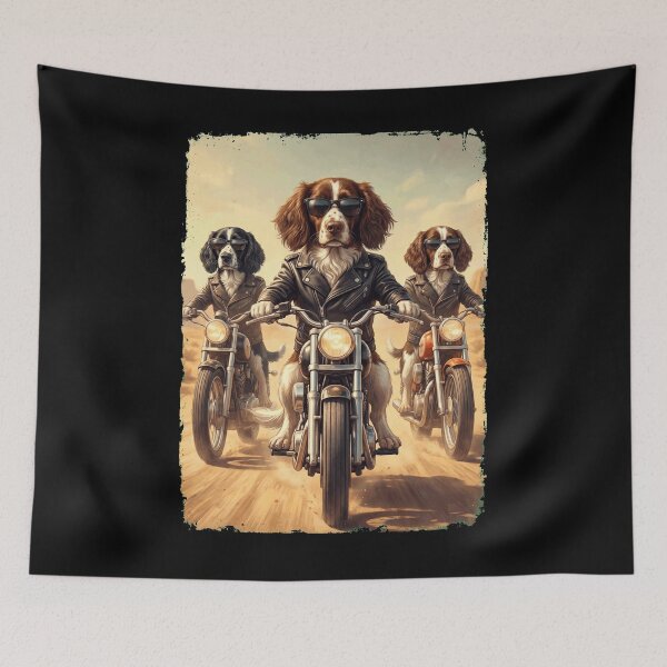 Item preview, Funny English Springer Spaniel Motorcycle Meme Dog Lover designed and sold by DoodleTortle.
