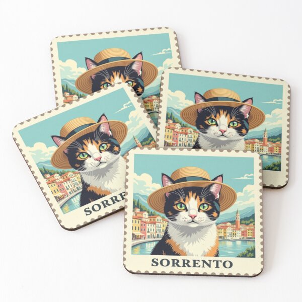 Item preview, Sorrento Calico Daydream—Postal Stamp Style designed and sold by craftybegonia.