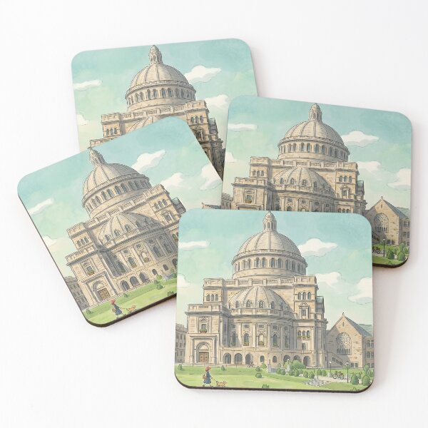 Item preview, Christian Science Church Architecture Illustration - Cozy Garden Walk designed and sold by NeowArtStudio.