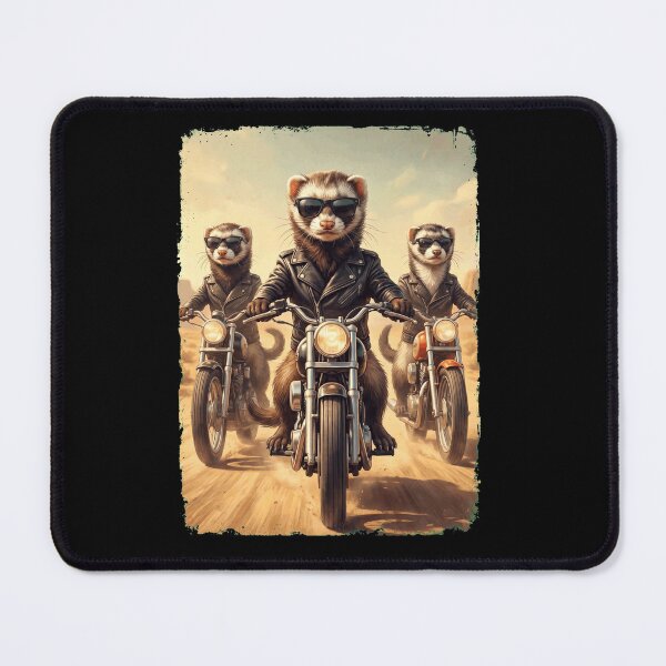 Item preview, Funny Ferret Motorcycle Meme Animal Lover designed and sold by DoodleTortle.