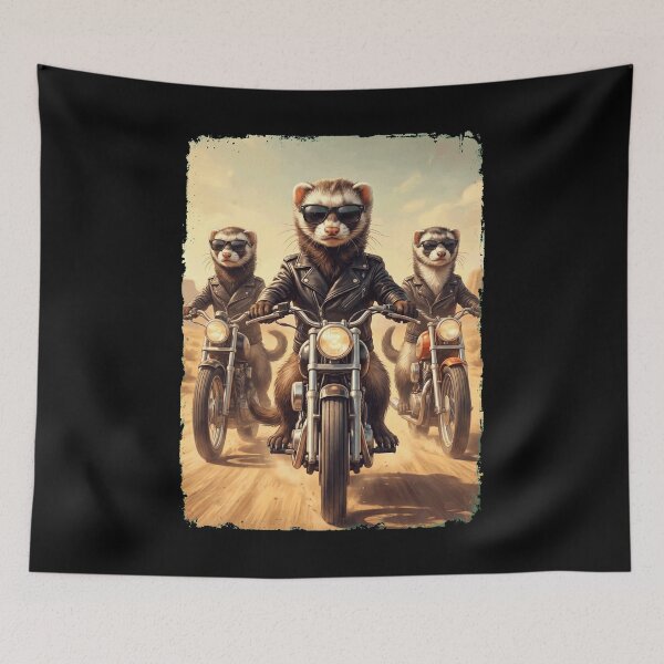 Item preview, Funny Ferret Motorcycle Meme Animal Lover designed and sold by DoodleTortle.