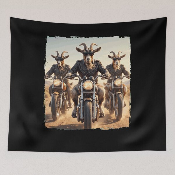 Item preview, Funny Goat Motorcycle Meme Animal Lover designed and sold by DoodleTortle.