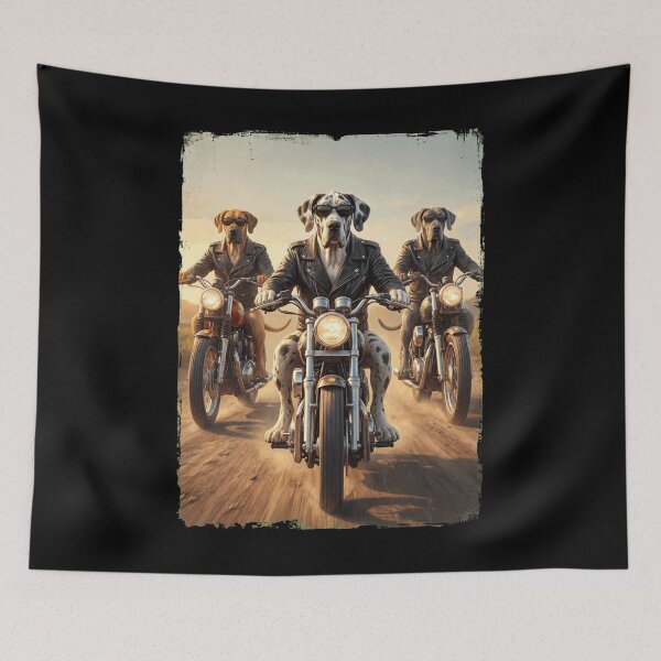 Item preview, Funny Great Dane Motorcycle Meme Dog Lover designed and sold by DoodleTortle.