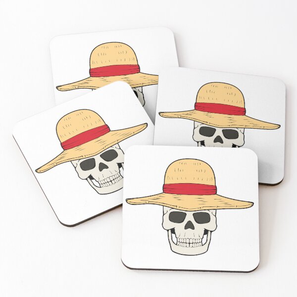 Item preview, Straw Hat Skull Pirate Flag Jolly Roger designed and sold by Jaudaux Designs.