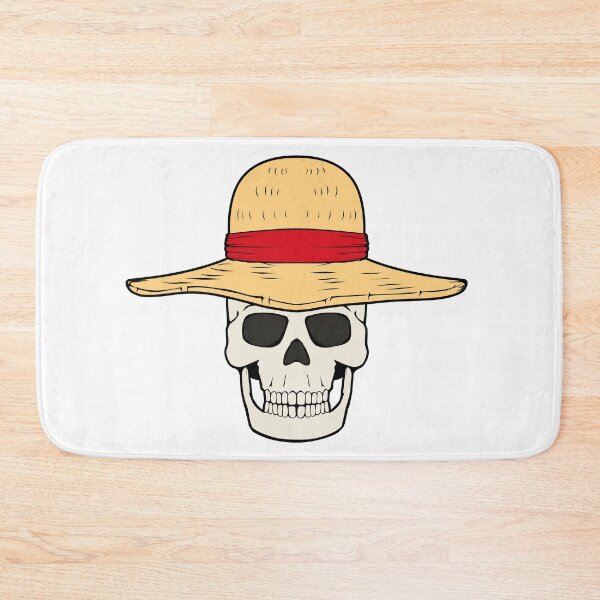 Item preview, Straw Hat Skull Pirate Flag Jolly Roger designed and sold by Jaudaux Designs.