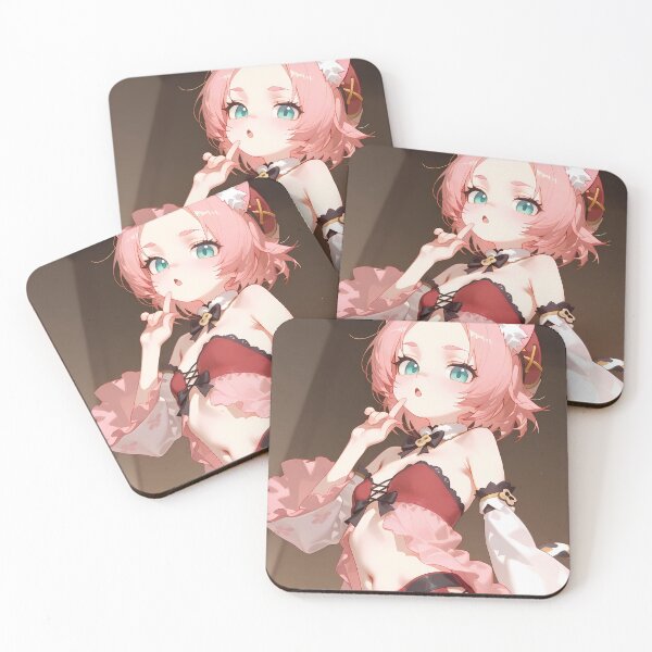 Item preview, Diona Genshin Impact Beret Shh Neko Cat Ears designed and sold by 108Recordings.