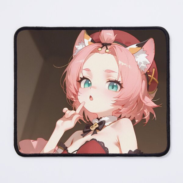 Item preview, Diona Genshin Impact Beret Shh Neko Cat Ears designed and sold by 108Recordings.