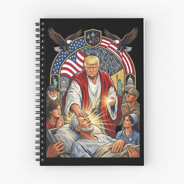 Item preview, Trump as Jesus Graphic Trump Patriotic US Flag Eagle  designed and sold by MidzzSky.