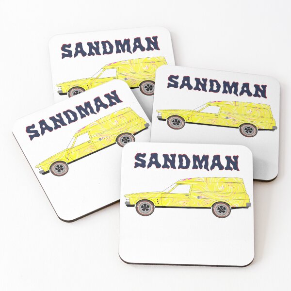 Item preview, Holden Sandman Panel Van - Yellow - Groovy Swirl designed and sold by Naked Drop.