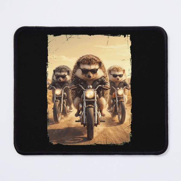 Item preview, Funny Hedgehog Motorcycle Meme Animal Lover designed and sold by DoodleTortle.