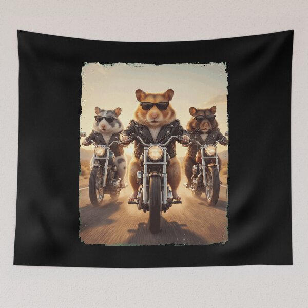 Item preview, Funny Hamster Motorcycle Meme Animal Lover designed and sold by DoodleTortle.