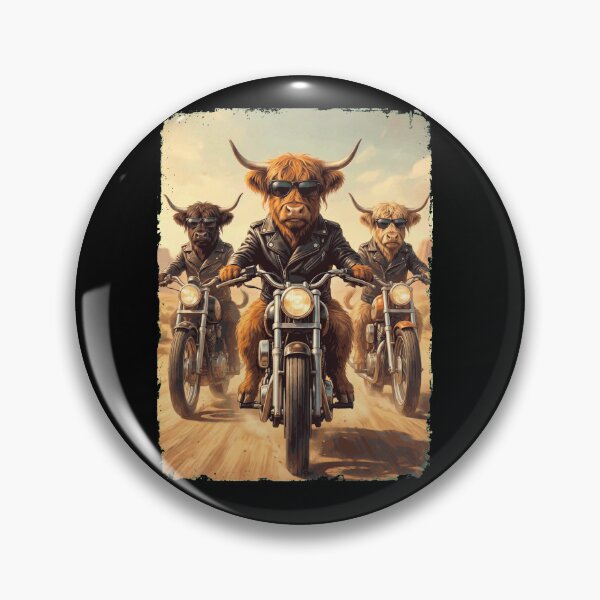 Item preview, Funny Highland Cow Motorcycle Meme Animal Lover designed and sold by DoodleTortle.