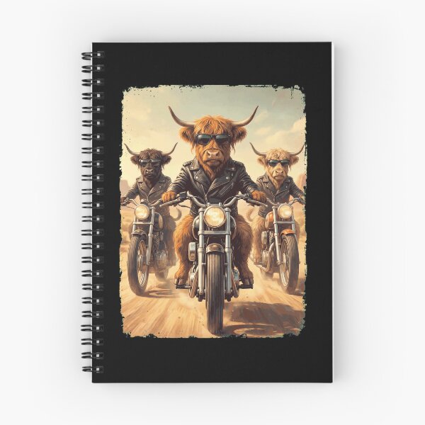 Item preview, Funny Highland Cow Motorcycle Meme Animal Lover designed and sold by DoodleTortle.