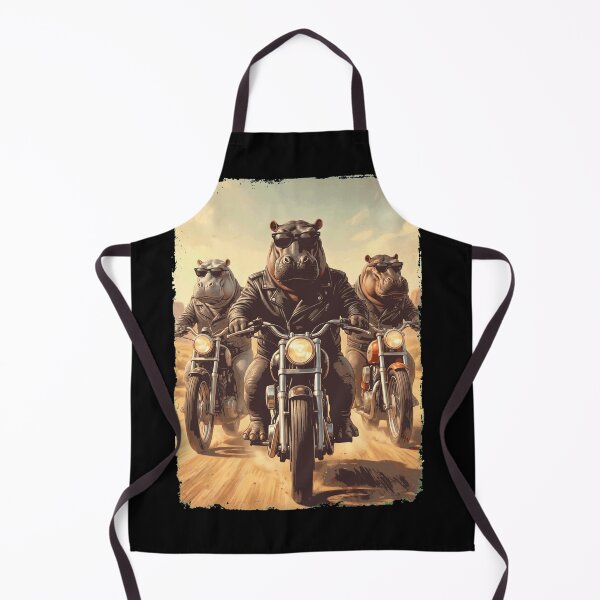 Item preview, Funny Hippo Motorcycle Meme Animal Lover designed and sold by DoodleTortle.