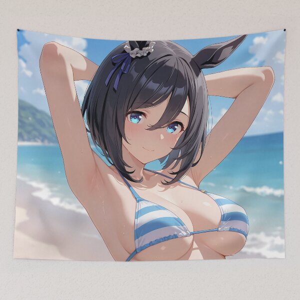 Item preview, Eishin Flash Uma Musume Beach Sunshine Ocean Blue Vibes designed and sold by 108Recordings.