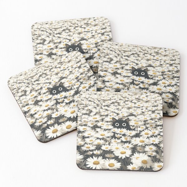 Item preview, Black Cat Hidden In Daisies designed and sold by junkydotcom.