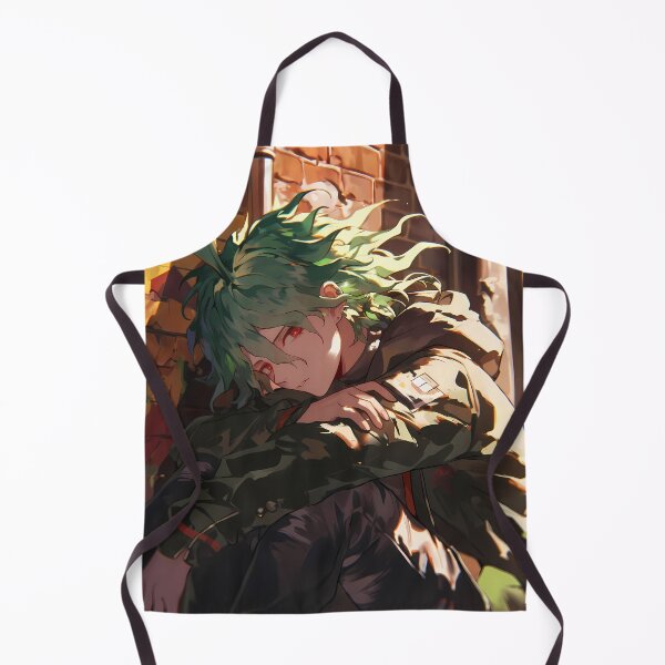 Item preview, Rantaro Amami Danganronpa Green Hair Alleyway Sunset Relaxed Pose designed and sold by 108Recordings.