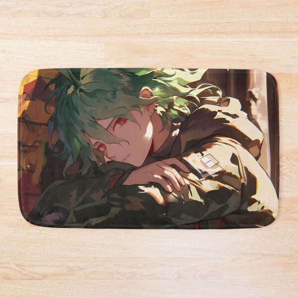Item preview, Rantaro Amami Danganronpa Green Hair Alleyway Sunset Relaxed Pose designed and sold by 108Recordings.