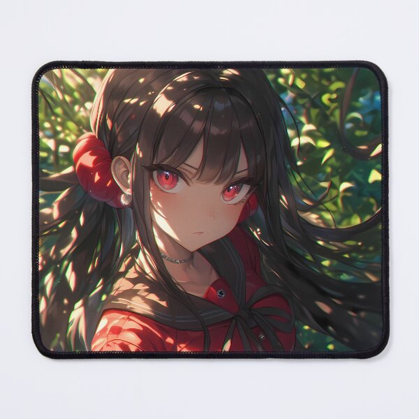 Item preview, Maki Harukawa Danganronpa Red Eyes Forest Dappled Light Serious Mood designed and sold by 108Recordings.