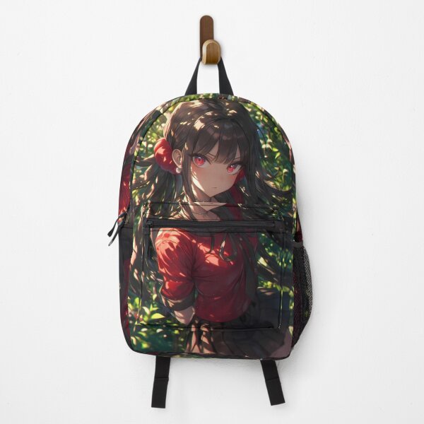 Item preview, Maki Harukawa Danganronpa Red Eyes Forest Dappled Light Serious Mood designed and sold by 108Recordings.