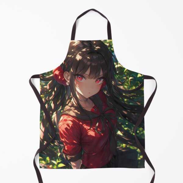 Item preview, Maki Harukawa Danganronpa Red Eyes Forest Dappled Light Serious Mood designed and sold by 108Recordings.