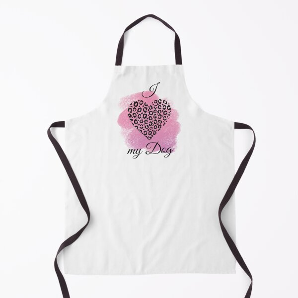 Item preview, I Love my Dog Leopard Print Heart with Pink Background(2) designed and sold by jeweleddesigns.