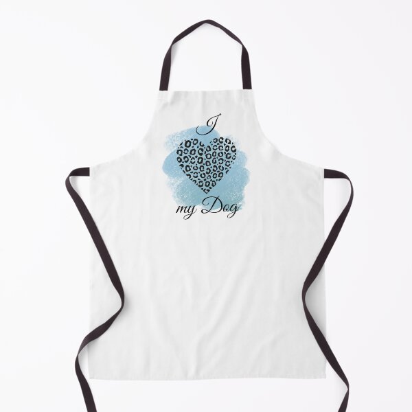 Item preview, I Love my Dog Leopard Print Heart with Blue-gray Background(2) designed and sold by jeweleddesigns.