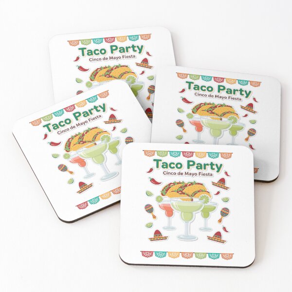 Item preview, A vibrant illustration of a Taco Party for Cinco de Mayo Fiesta on transparent background designed and sold by Creative88Art.
