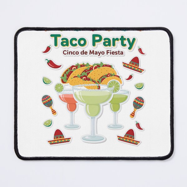 Item preview, A vibrant illustration of a Taco Party for Cinco de Mayo Fiesta on transparent background designed and sold by Creative88Art.
